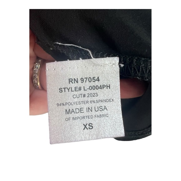 Krisa X Revolve Solid Black Faux Wrap Back Ruched Cutout Bodycon Dress XS NEW - Picture 6 of 14